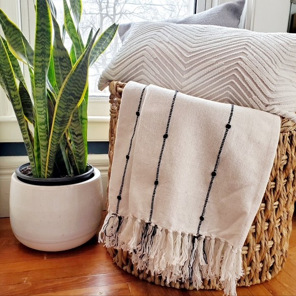 Habitat Bedding Habitat Creannavy Woven Throw Blanket Poshmark